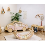 iMex Toys Montessori drevená hojdačka pastelová 85cm