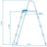 Intex 28075 bezpečnostné schodíky k bazénu 1,07 m