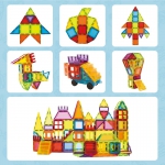 iMex Toys Magnetická stavebnice Magnetic Tiles 85ks