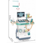 iMex Toys Lekársky vozík s príslušenstvom EKG, RTG, malý doktor 26ks