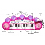 iMex Toys detské klávesy s mikrofónom a stoličkou ružové