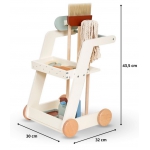 Derrson drevená upratovacia sada na kolieskach