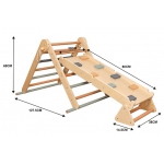 Derrson Piklerov trojuholník 3v1 - rebrík + lezecká stena + kladina